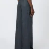 Broek van linnen twill met visgraatmotief, middengrijs Broek van linnen twill met visgraatmotief, middengrijs