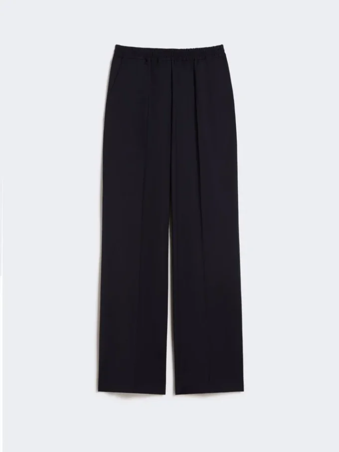 Broek van puur wol, marineblauw Broek van puur wol, marineblauw