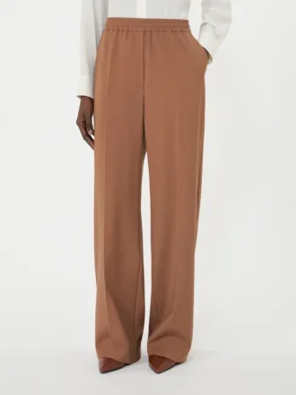 Broek van puur wol, tabakskleur