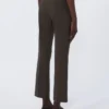 Broek van stretchkatoen en viscose, donkergroen Broek van stretchkatoen en viscose, donkergroen