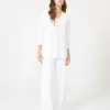 Broek van viscose crêpe, optisch wit