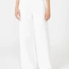 Broek van viscose crêpe, optisch wit
