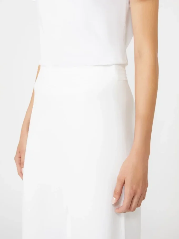 Broek van viscose crêpe, optisch wit