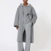 Broek van wol en kasjmier, middengrijs