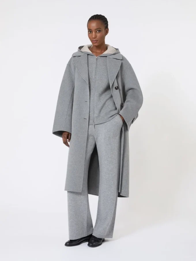 Broek van wol en kasjmier, middengrijs