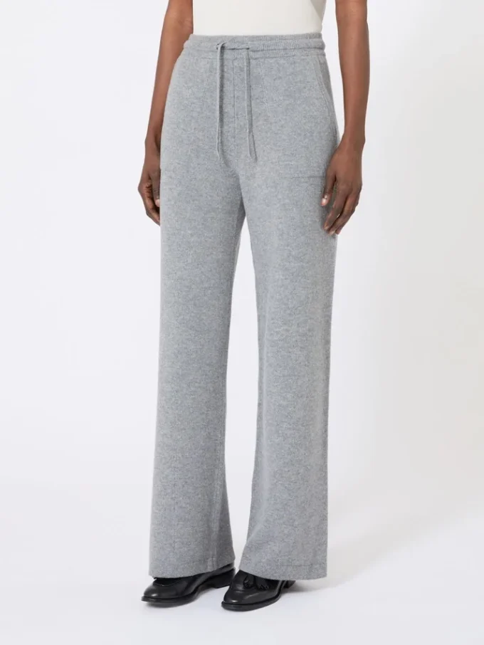 Broek van wol en kasjmier, middengrijs