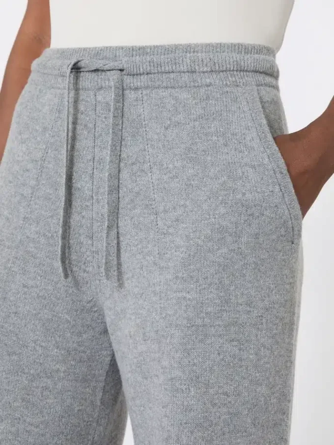 Broek van wol en kasjmier, middengrijs
