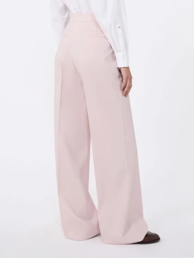 Broek van wol, mohair en zijde, beige-roze Broek van wol, mohair en zijde, beige-roze