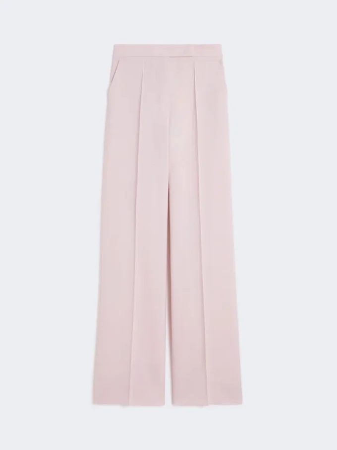 Broek van wol, mohair en zijde, beige-roze Broek van wol, mohair en zijde, beige-roze