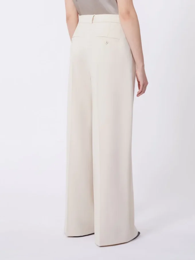 Broek van wolmix, ivoorkleurig Broek van wolmix, ivoorkleurig