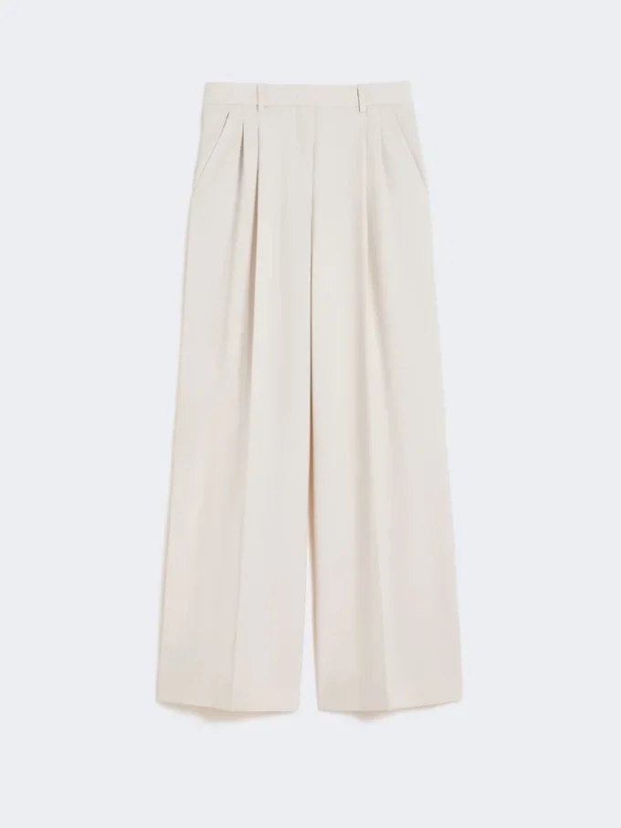 Broek van wolmix, ivoorkleurig Broek van wolmix, ivoorkleurig