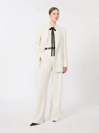 Cady-blazer met enkele rij knopen, beige