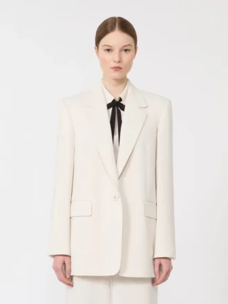 Cady-blazer met enkele rij knopen, beige