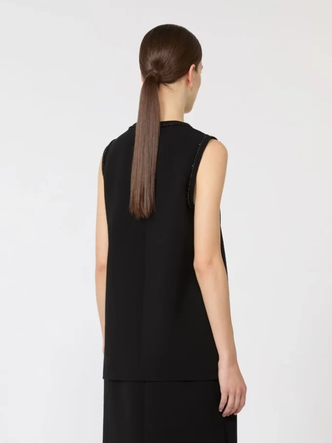 Cady-blouse met ronde hals, zwart Cady-blouse met ronde hals, zwart