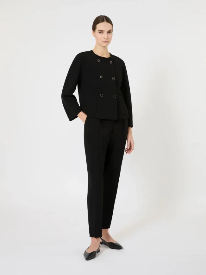 Cady-broek met wijd uitlopende pijpen, zwart Cady-broek met wijd uitlopende pijpen, zwart