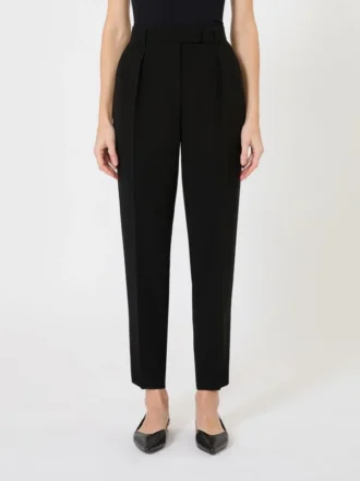 Cady-broek met wijd uitlopende pijpen, zwart