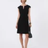 Cady-jurk met prinsessensilhouet, zwart Cady-jurk met prinsessensilhouet, zwart