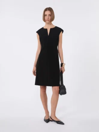 Cady-jurk met prinsessensilhouet, zwart