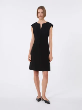 Cady-jurk met prinsessensilhouet, zwart