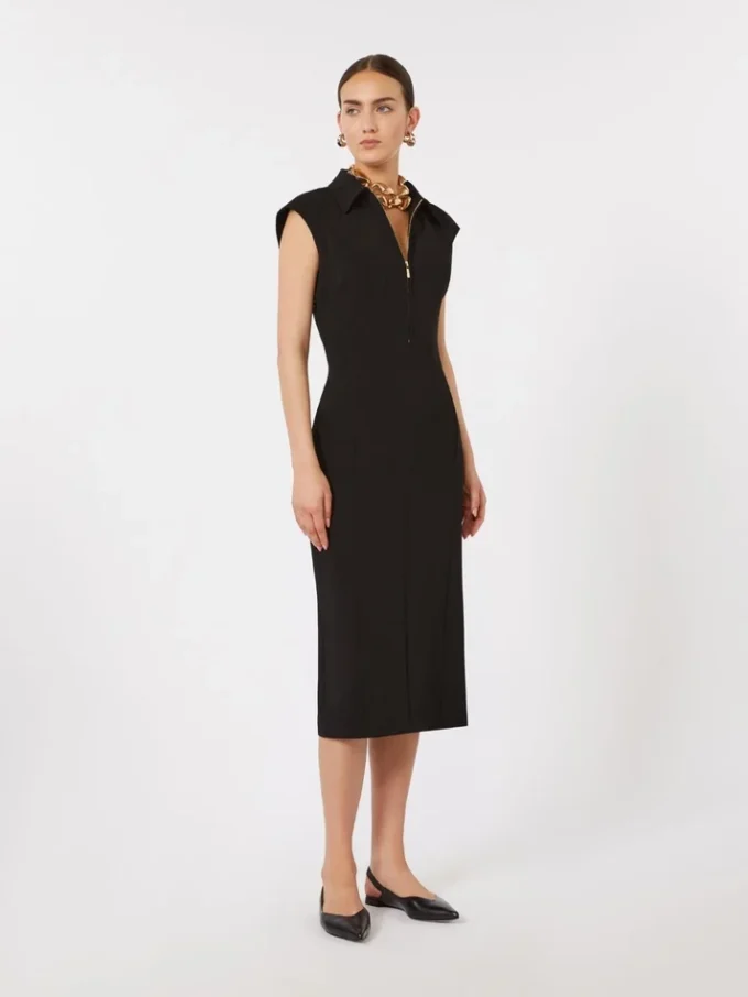 Cady midi-jurk, zwart