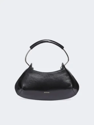 Caju mini-leren tas, zwart