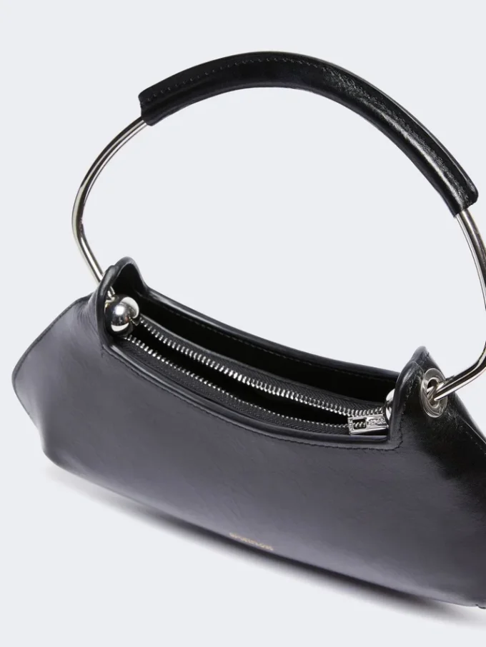 Caju mini-leren tas, zwart Caju mini-leren tas, zwart