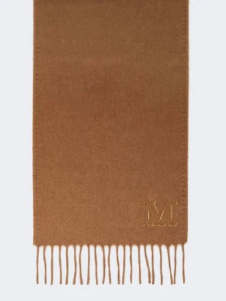 Camelkleurige stola met geborduurd monogram, camel Camelkleurige stola met geborduurd monogram, camel