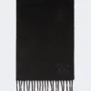 Camelkleurige stola met geborduurd monogram, zwart Camelkleurige stola met geborduurd monogram, zwart