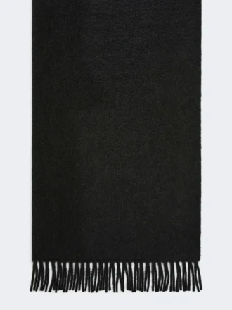 Camelkleurige stola met logo, zwart Camelkleurige stola met logo, zwart