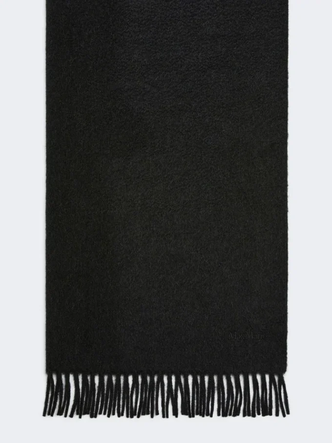Camelkleurige stola met logo, zwart Camelkleurige stola met logo, zwart