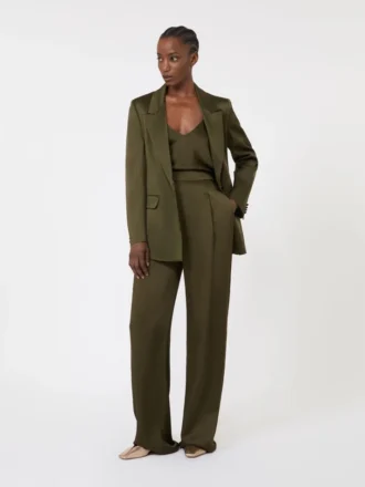 Camisole-top van envers-satijn, mosgroen