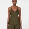 Camisole-top van envers-satijn, mosgroen Camisole-top van envers-satijn, mosgroen