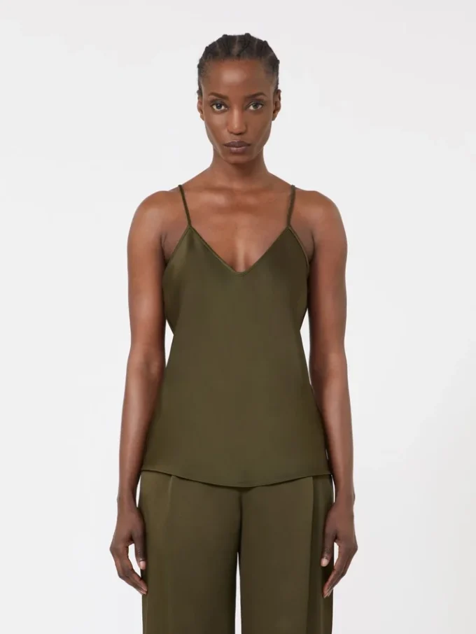 Camisole-top van envers-satijn, mosgroen Camisole-top van envers-satijn, mosgroen
