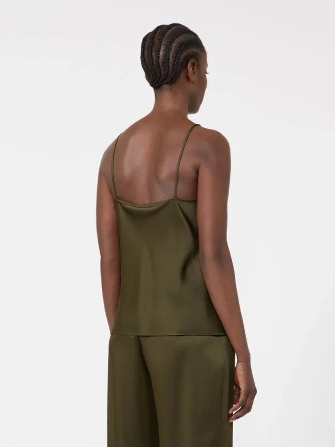 Camisole-top van envers-satijn, mosgroen Camisole-top van envers-satijn, mosgroen