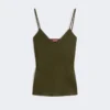 Camisole-top van envers-satijn, mosgroen Camisole-top van envers-satijn, mosgroen