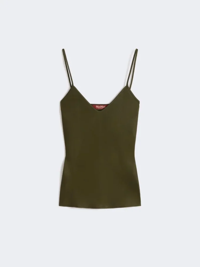 Camisole-top van envers-satijn, mosgroen Camisole-top van envers-satijn, mosgroen