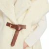 Cape van alpaca en teddywol, optisch wit Cape van alpaca en teddywol, optisch wit