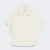 Cape van alpaca en teddywol, optisch wit Cape van alpaca en teddywol, optisch wit
