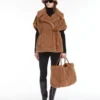 Cape van teddystof, camel Cape van teddystof, camel