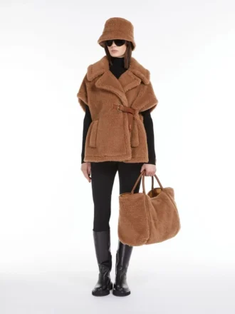 Cape van teddystof, camel