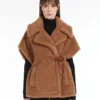 Cape van teddystof, camel Cape van teddystof, camel