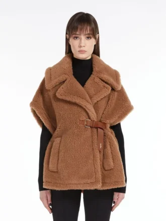 Cape van teddystof, camel