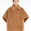 Cape van teddystof, camel Cape van teddystof, camel