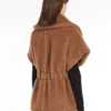 Cape van teddystof, camel Cape van teddystof, camel