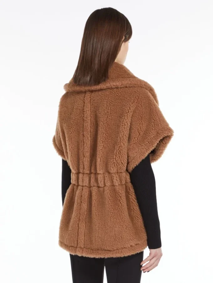 Cape van teddystof, camel Cape van teddystof, camel