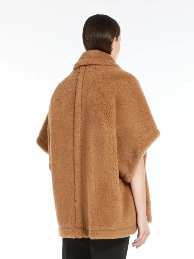 Cape van teddystof, camel Cape van teddystof, camel