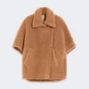 Cape van teddystof, camel Cape van teddystof, camel