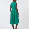 Chiffonjurk met plissé-plooien, groen Chiffonjurk met plissé-plooien, groen
