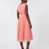 Chiffonjurk met plissé-plooien, roze Chiffonjurk met plissé-plooien, roze