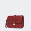 Clutch van glad leer, bordeaux Clutch van glad leer, bordeaux
